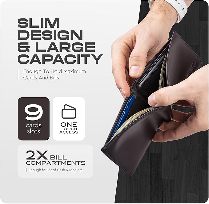 Slimfold Bifold Leather wallet for men
