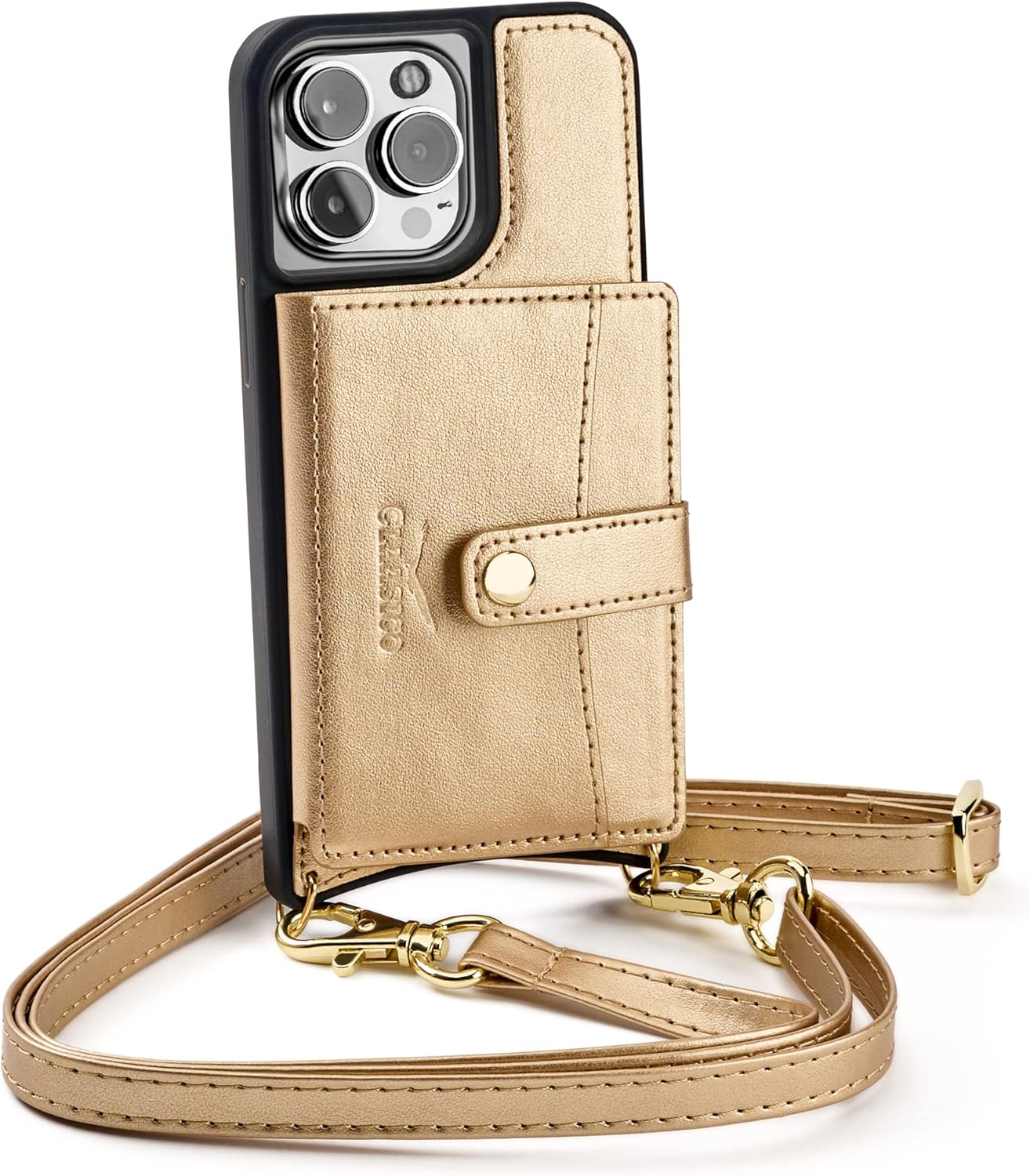 Claasico iPhone 13 Crossbody Wallet Case with RFID Protection