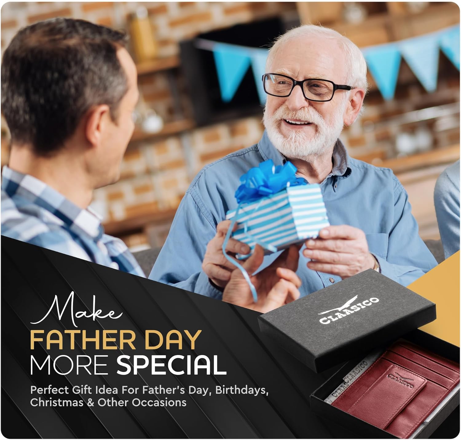 Money Clip Leather Wallet For Men