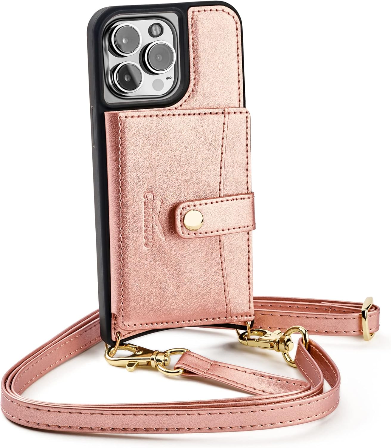 Claasico iPhone 13 Crossbody Wallet Case with RFID Protection
