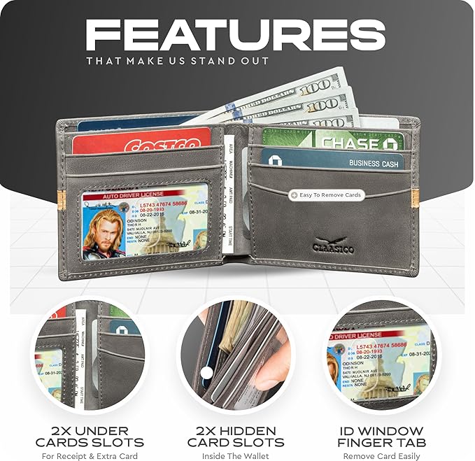 Slimfold Bifold Leather wallet for men