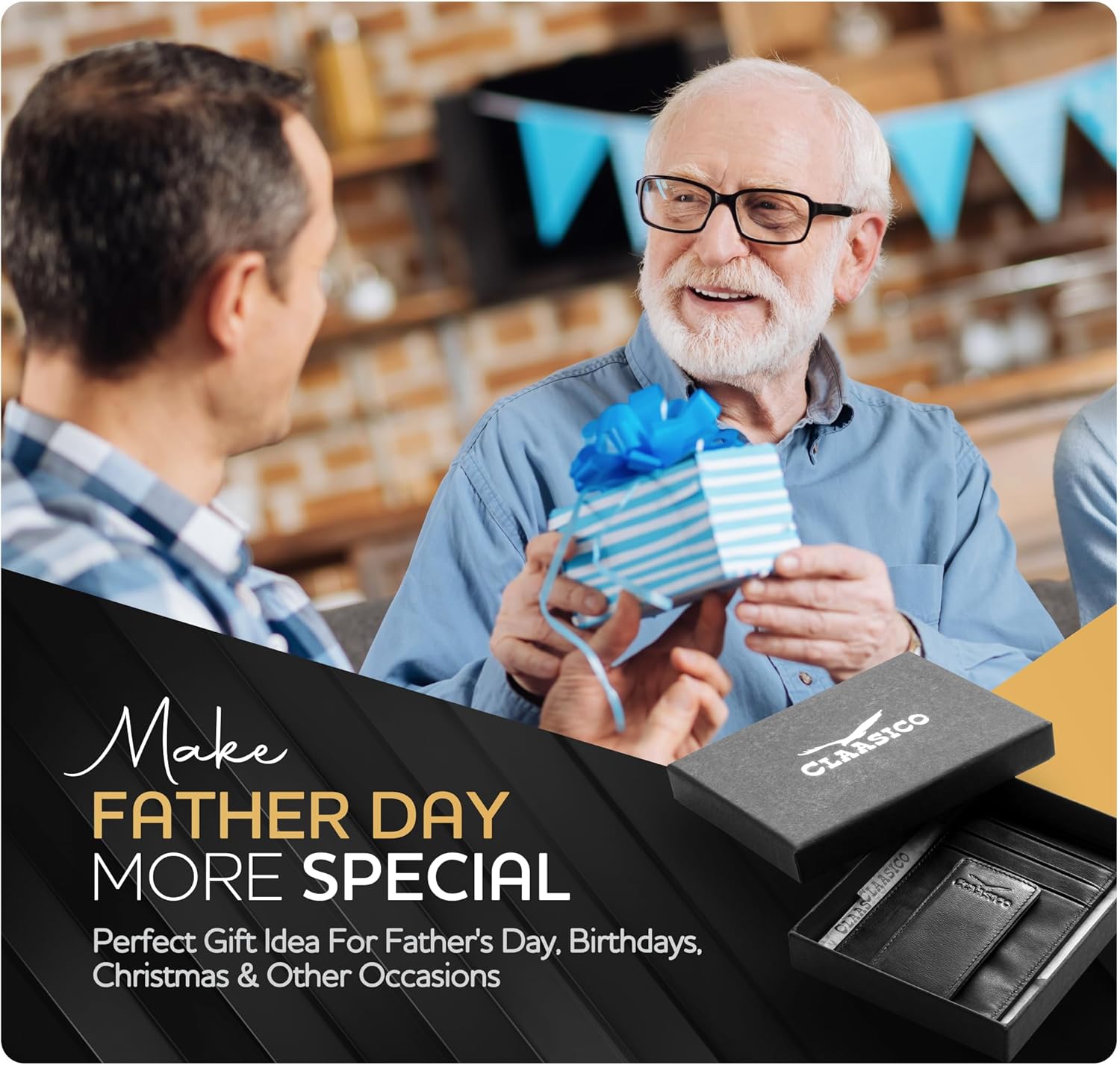 Money Clip Leather Wallet For Men