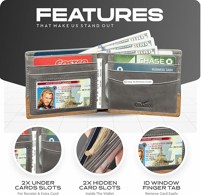 Slimfold Bifold Leather wallet for men