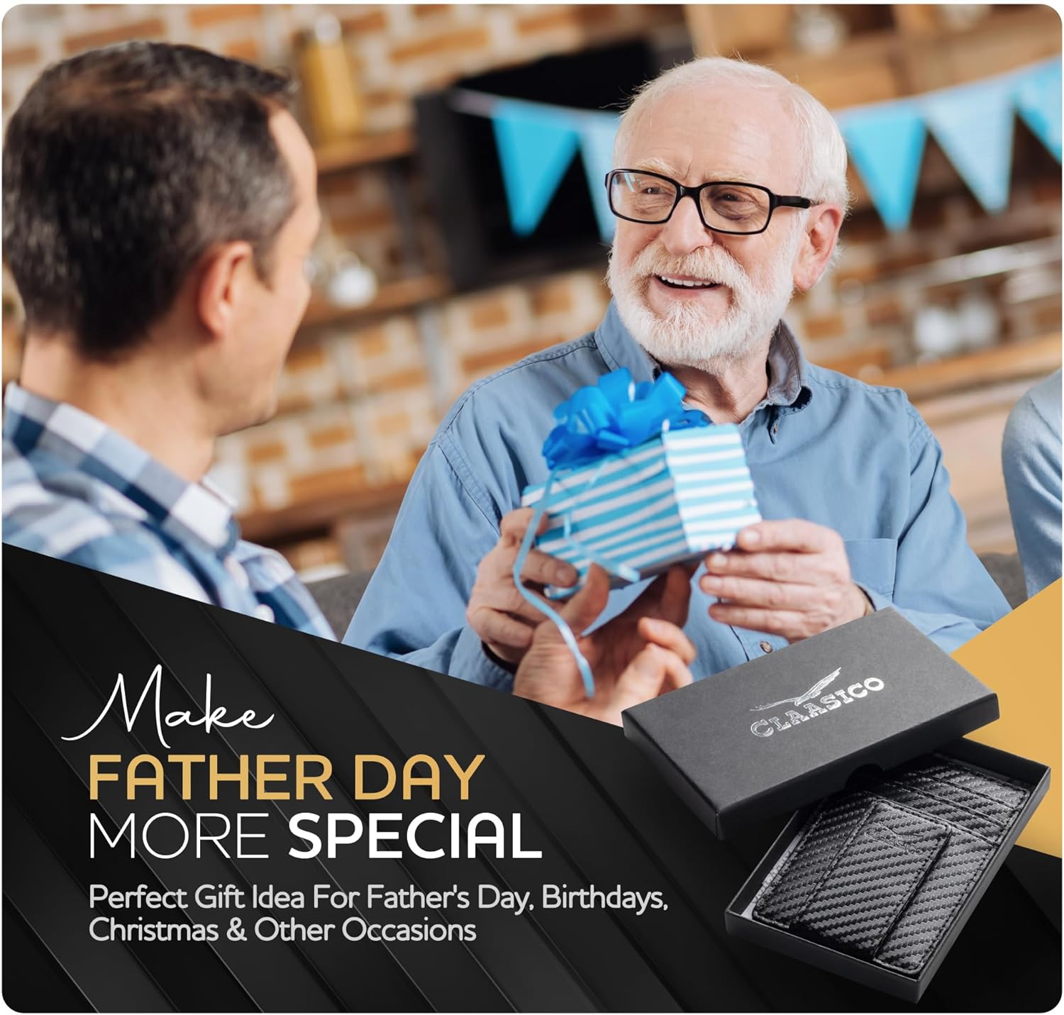 Money Clip Leather Wallet For Men