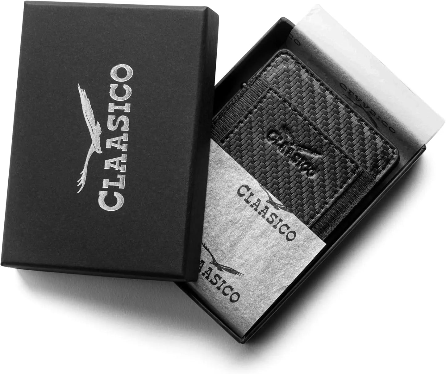 Claasico MagSafe Wallet for Men - Black Carbon