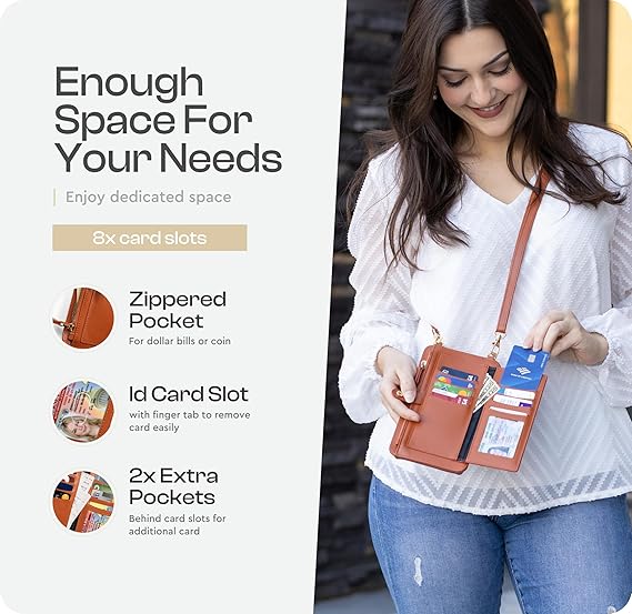 Small Crossbody phone wallet for women
