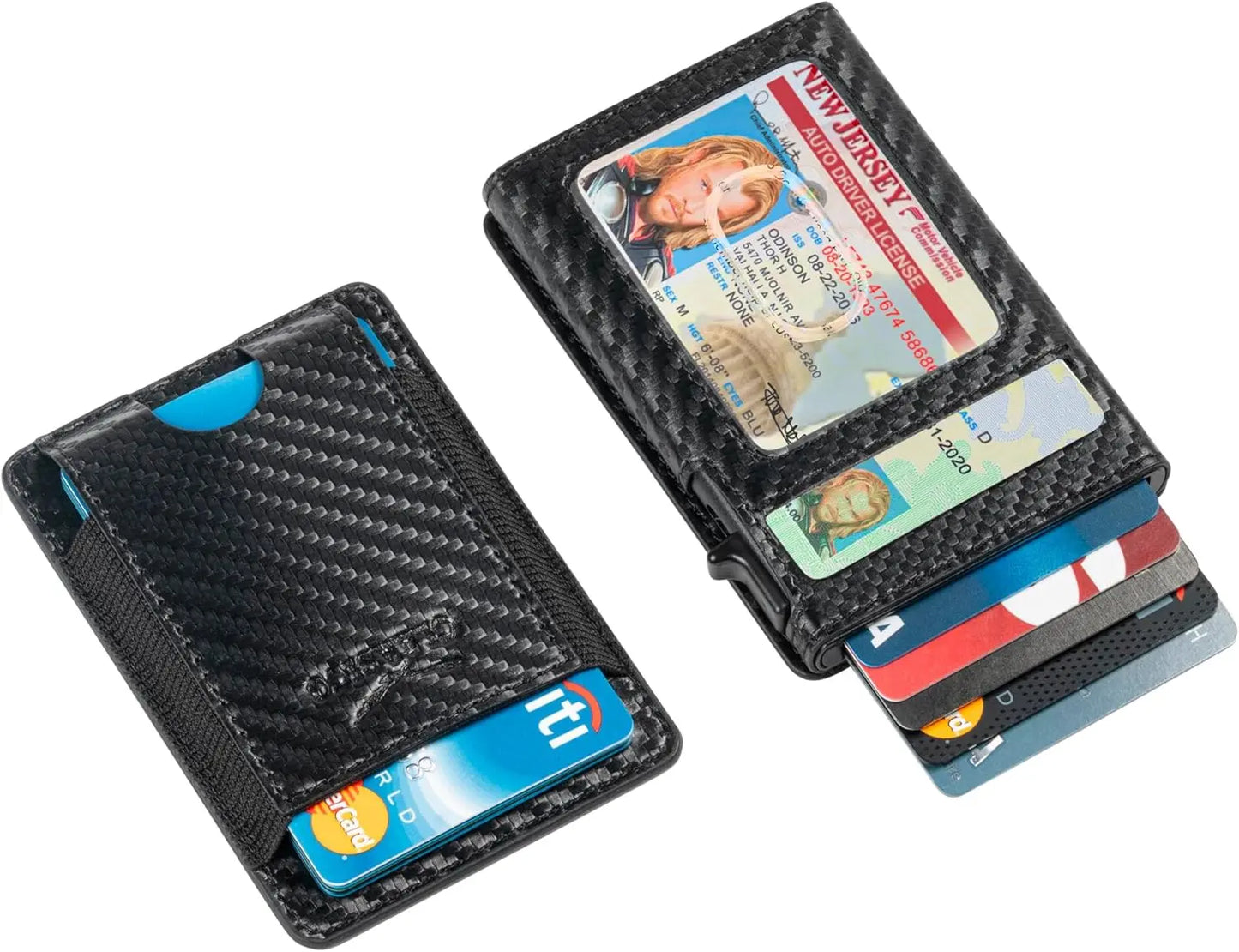 Claasico MagSafe Wallet for Men - Black Carbon