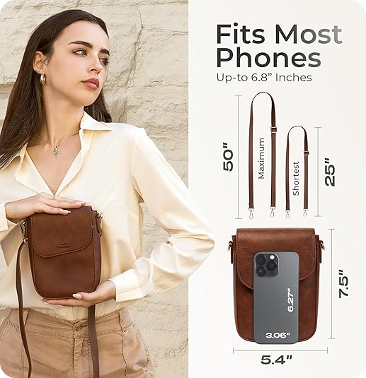 RFID Phone Purse Crossbody Bag for Women