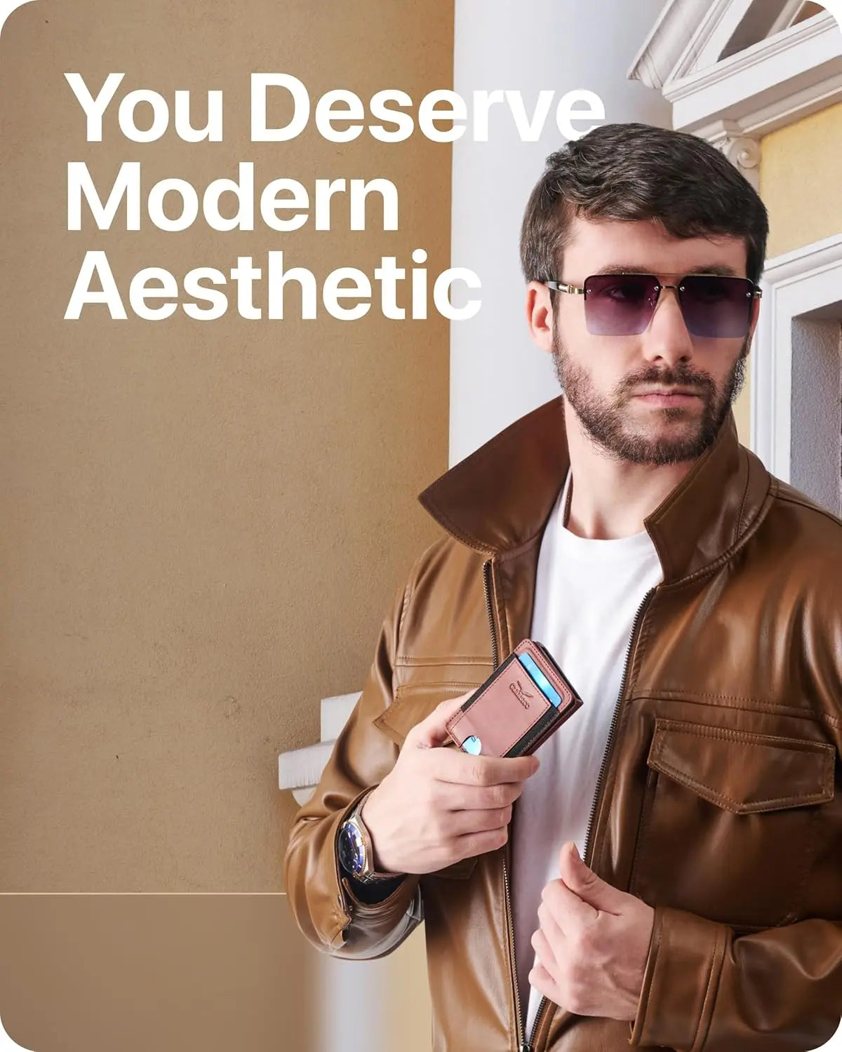 Claasico MagSafe Wallet for Men - Tan