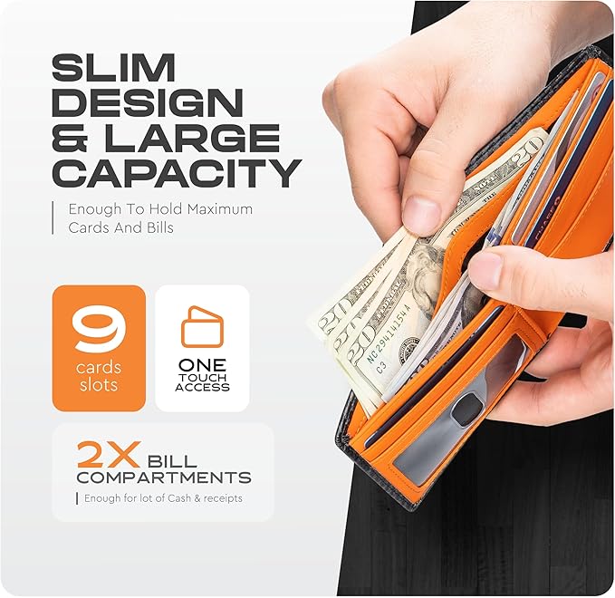 Slimfold Bifold Leather wallet for men