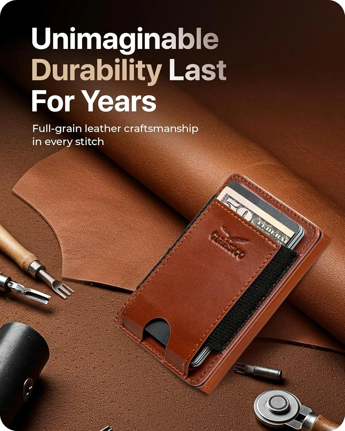 Claasico MagSafe Wallet for Men - Tan