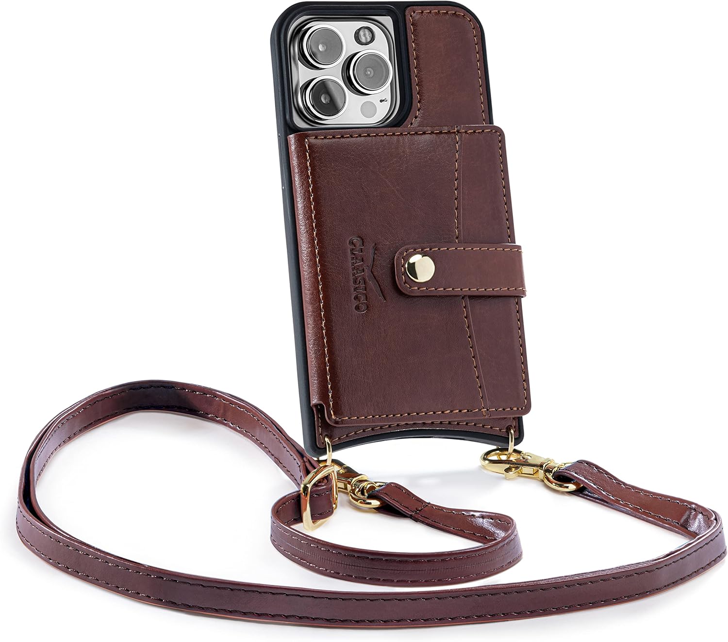 Claasico iPhone 13 Crossbody Wallet Case with RFID Protection