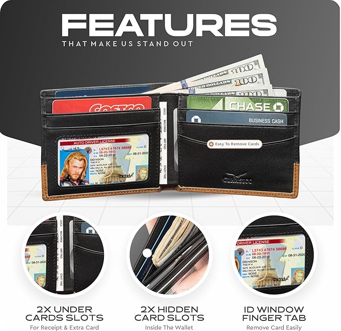 Slimfold Bifold Leather wallet for men