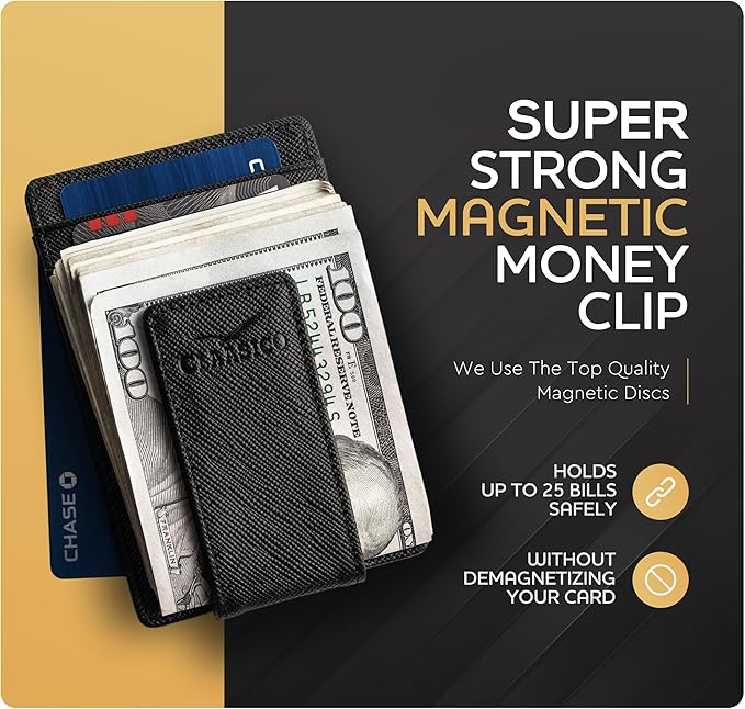 Slim Money Clip Leather Wallet