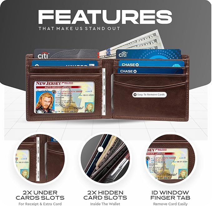Slimfold Bifold Leather wallet for men
