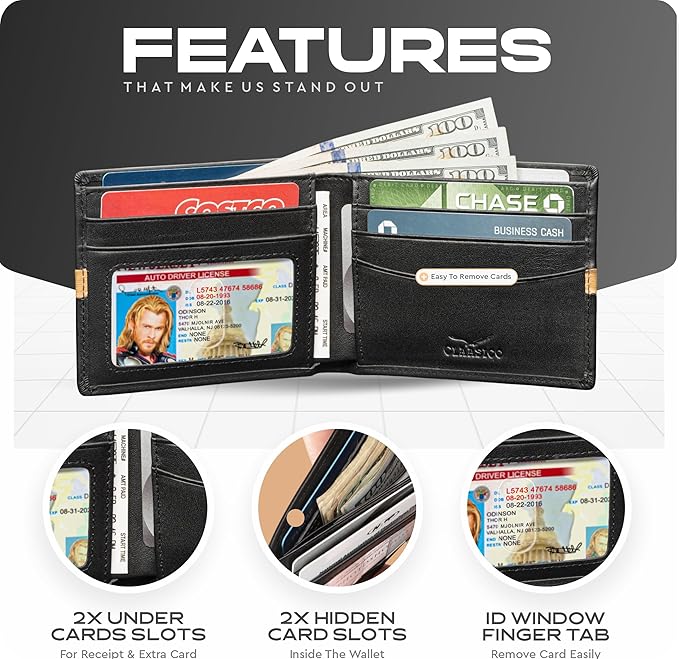 Slimfold Bifold Leather wallet for men