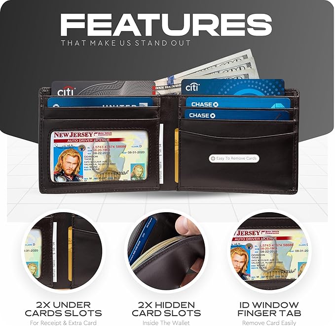 Slimfold Bifold Leather wallet for men