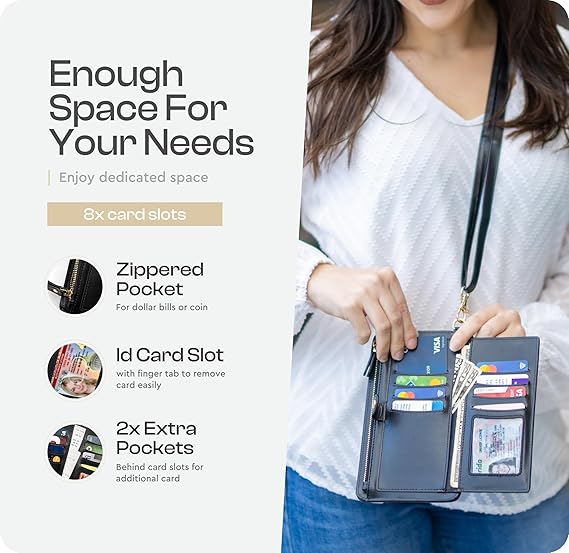 Small Crossbody phone wallet for women