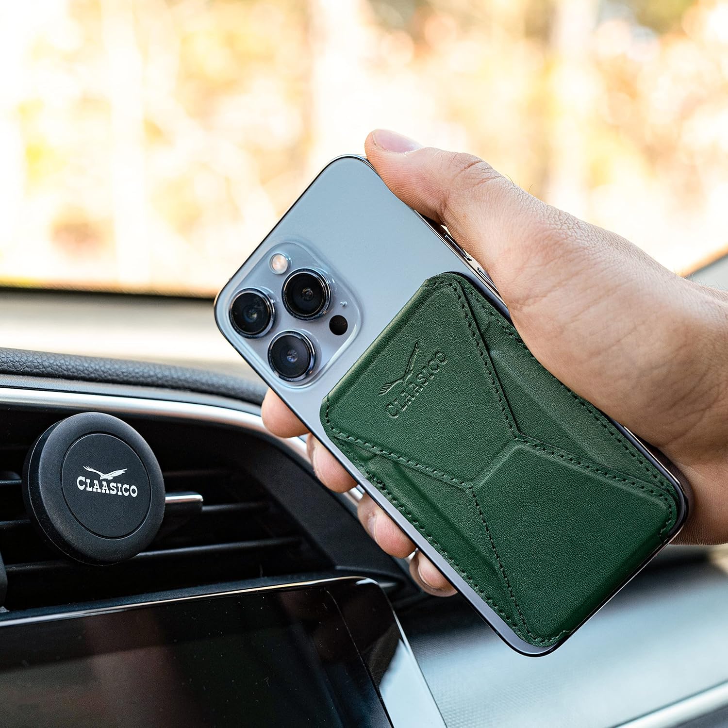 Cell Phone Wallet with Magnetic Phone Stand
