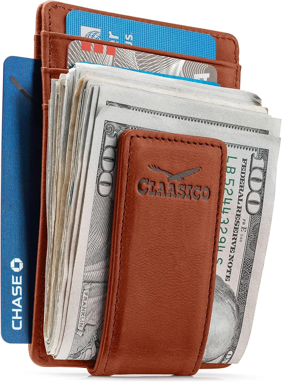 Money Clip Leather Wallet For Men - California Dessert