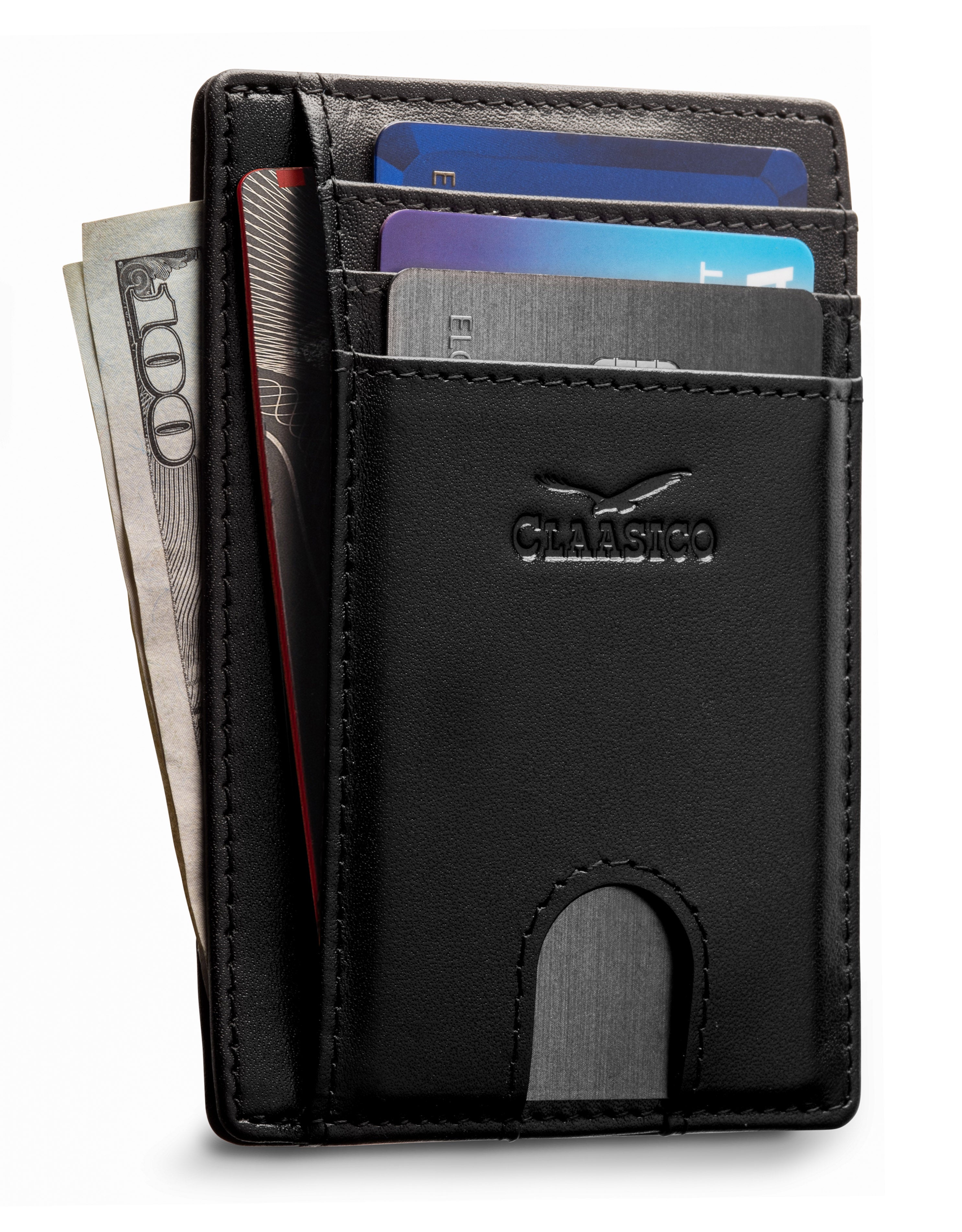 Front Pocket Minimalist Leather card holder Wallet.