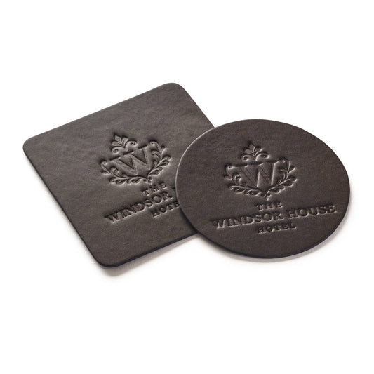 Personalized Hotel & Restaurant Coasters with Custom Logo claasico.com