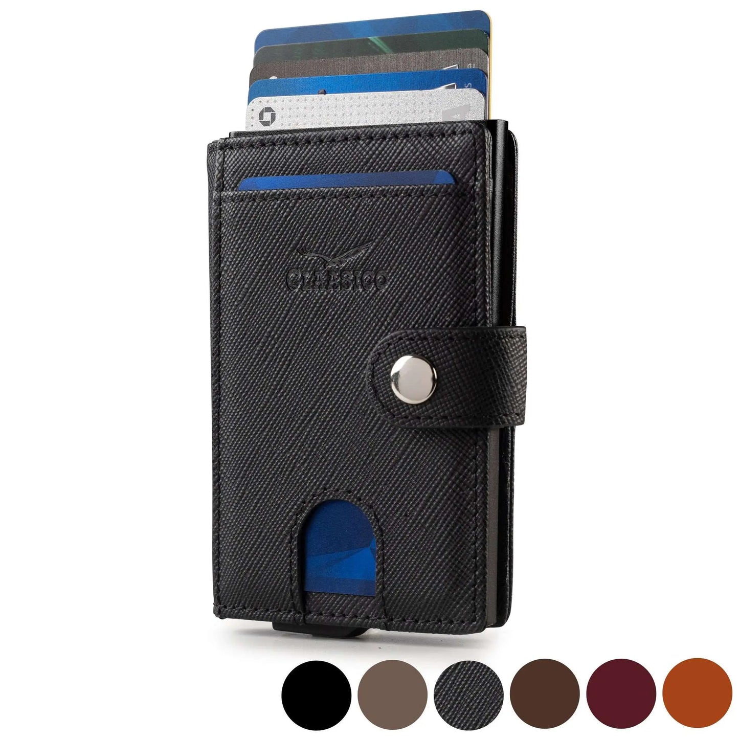 Pop Up Bifold Leather Wallet - Black Crossatch