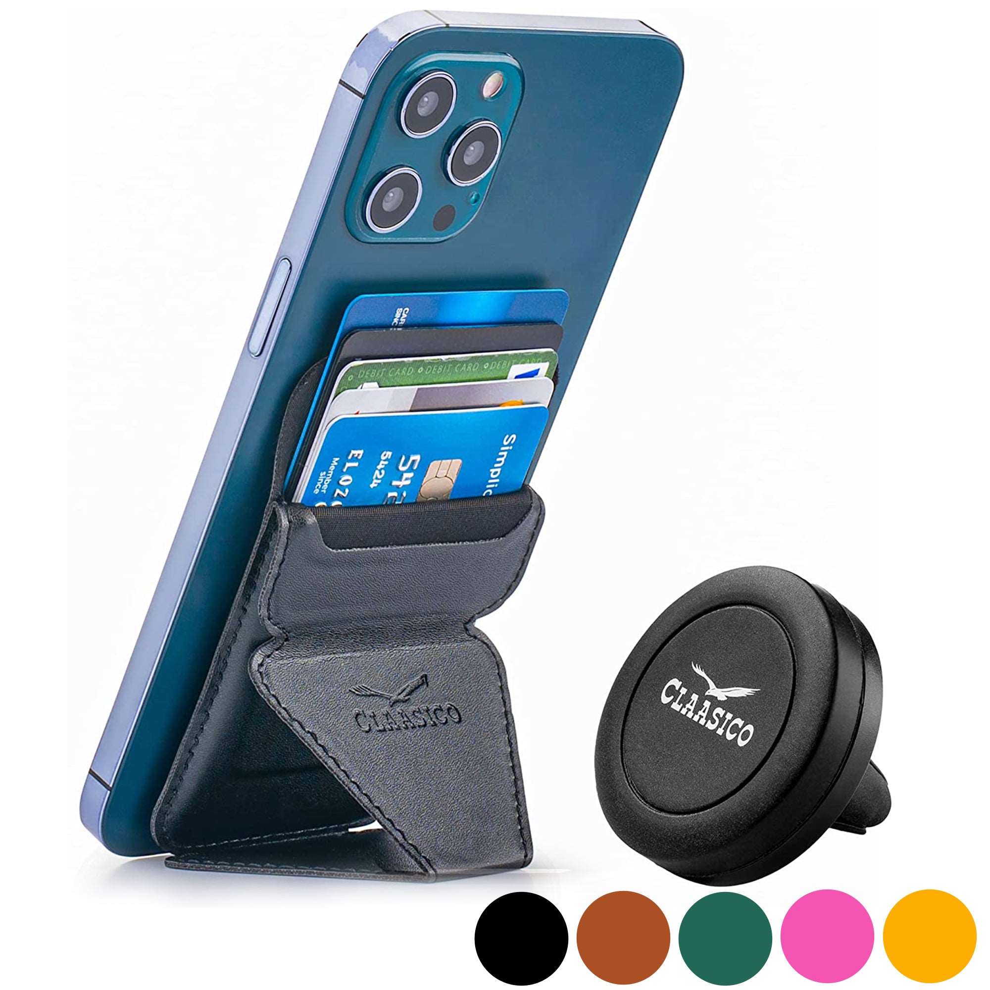 Cell Phone Wallet with Magnetic Phone Stand