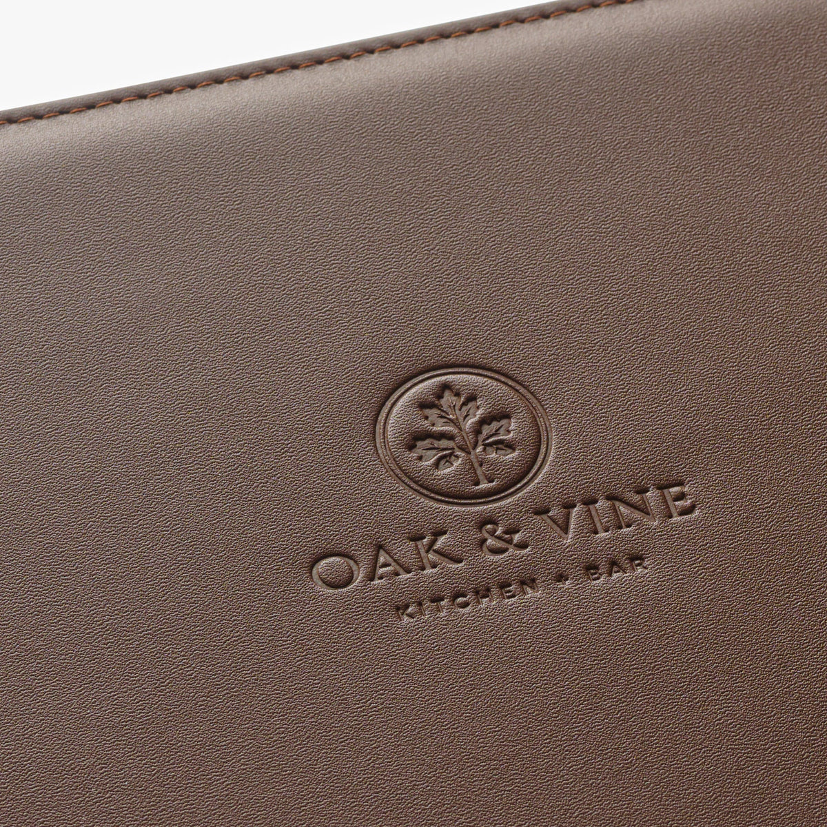 Custom Bi-Fold Restaurant Menu Cover with Logo Branding claasico.com