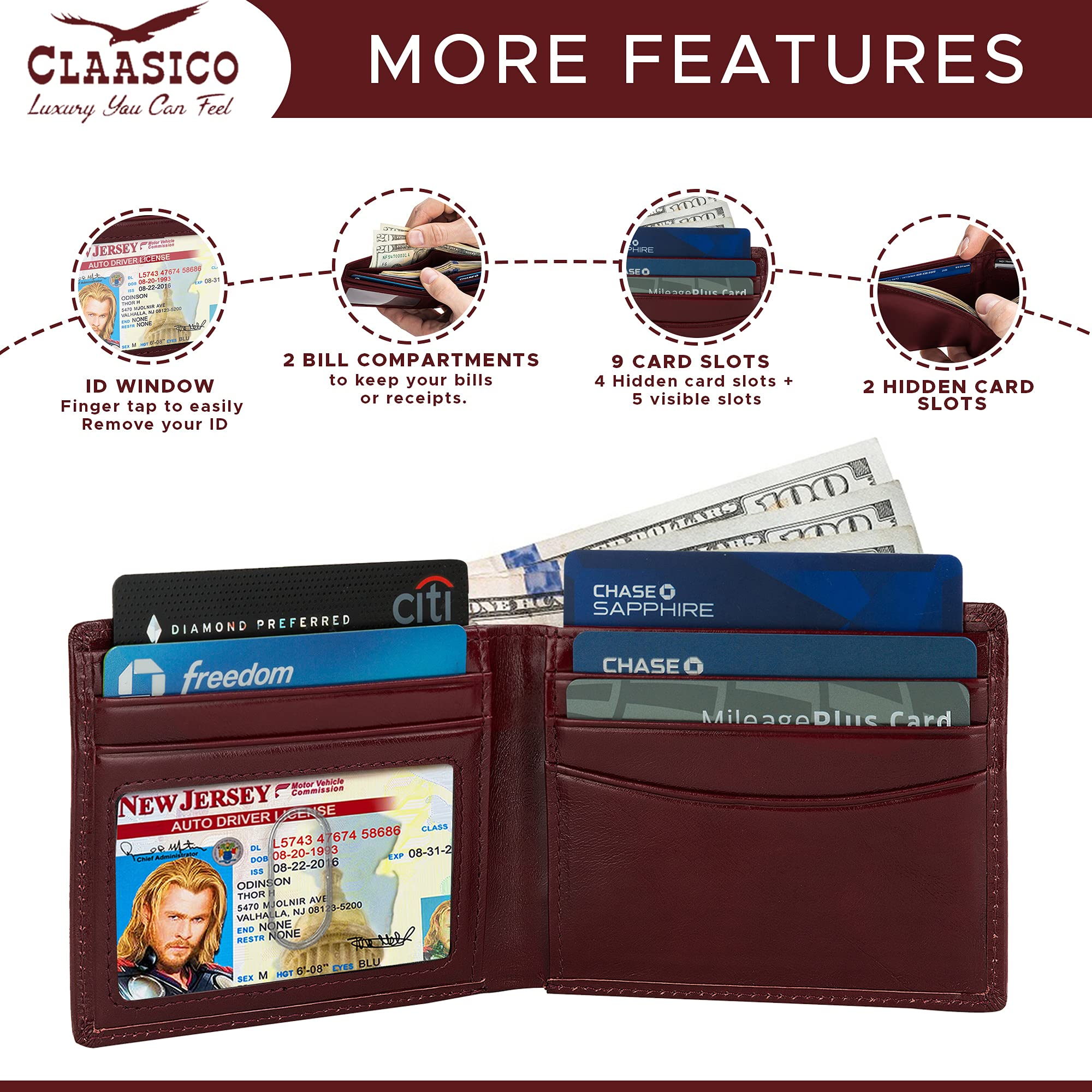 Slimfold Bifold Leather wallet for men