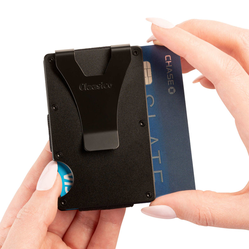 Card Holder Wallet, Mens Minimalist Slim Metal Rfid Blocking